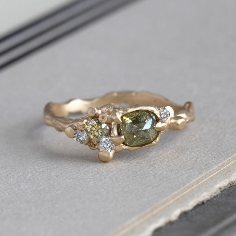 Green Zirconia Forged Ring