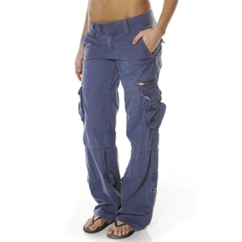 CD | Pantaloni cargo cu buzunare pentru femei