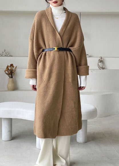 Khaki Knit Cardigan Winter