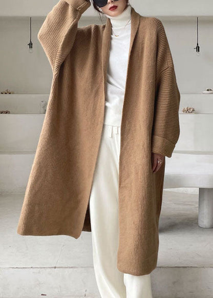 Khaki Knit Cardigan Winter