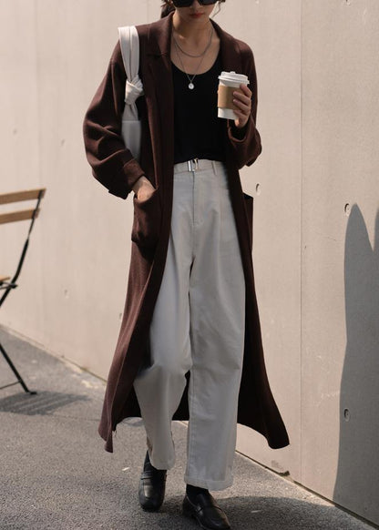 Pullover Chocolate Patchwork Knit Sweat Tops