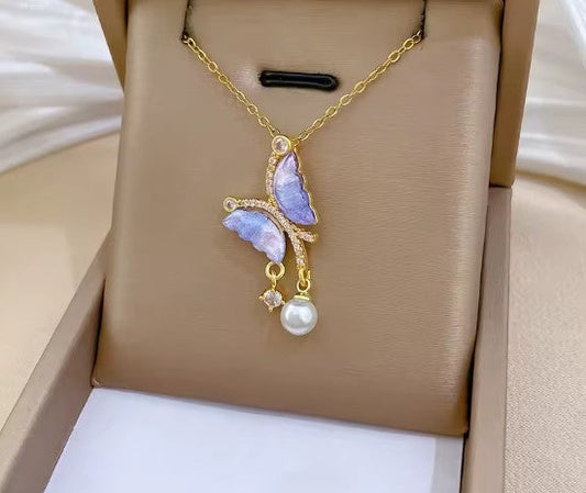 Purple Butterfly Zircon Pearl