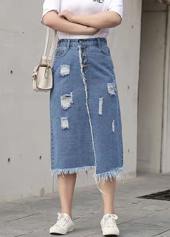 Retro Large Elastic Waist Spring New Denim Skirt