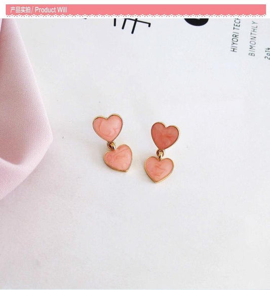 Romantic Double Heart Earrings