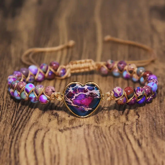 Romantic Purple Heart Bracelet