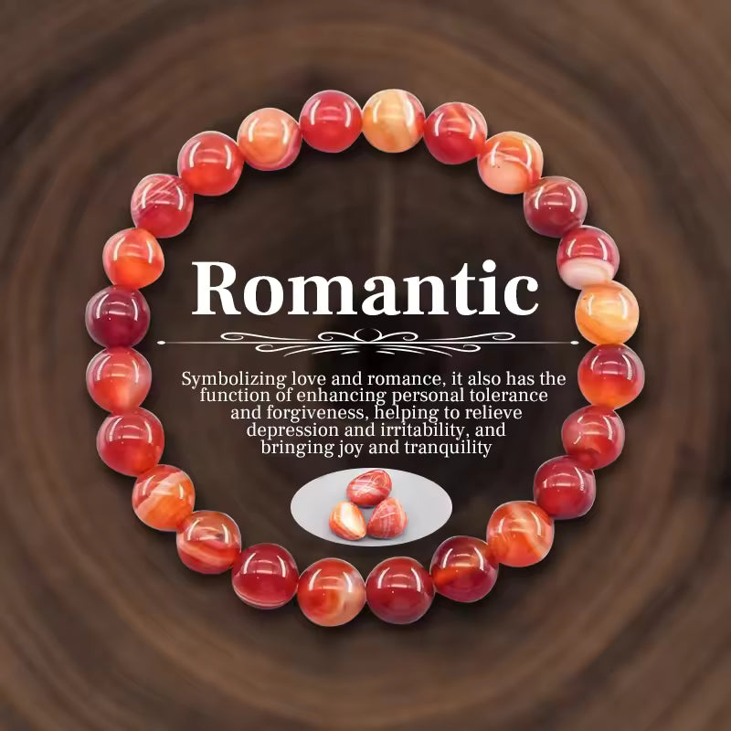 Romantic Red Agate Bracelet