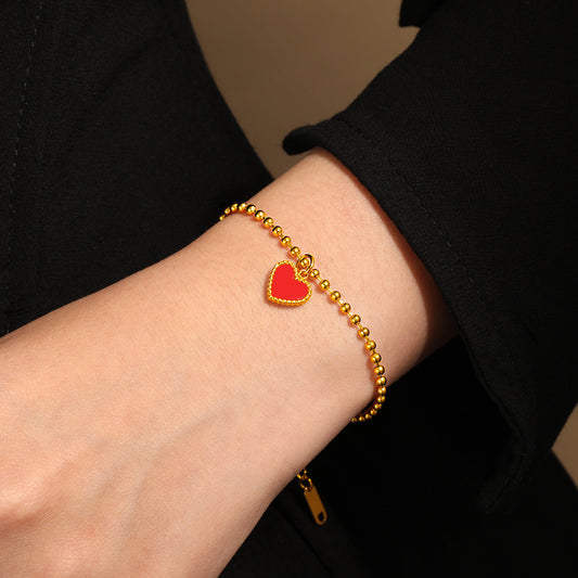 Romantic Red Heart Bracelet