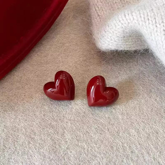 Romantic Red Heart Earrings