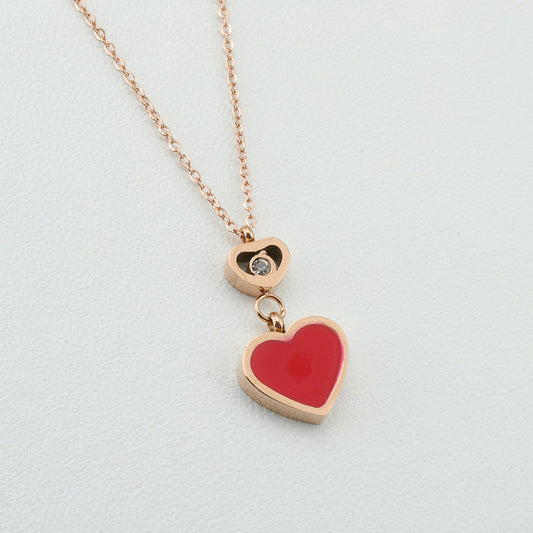 Romantic Red Heart Necklace