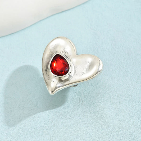Romantic Ruby Heart Ring