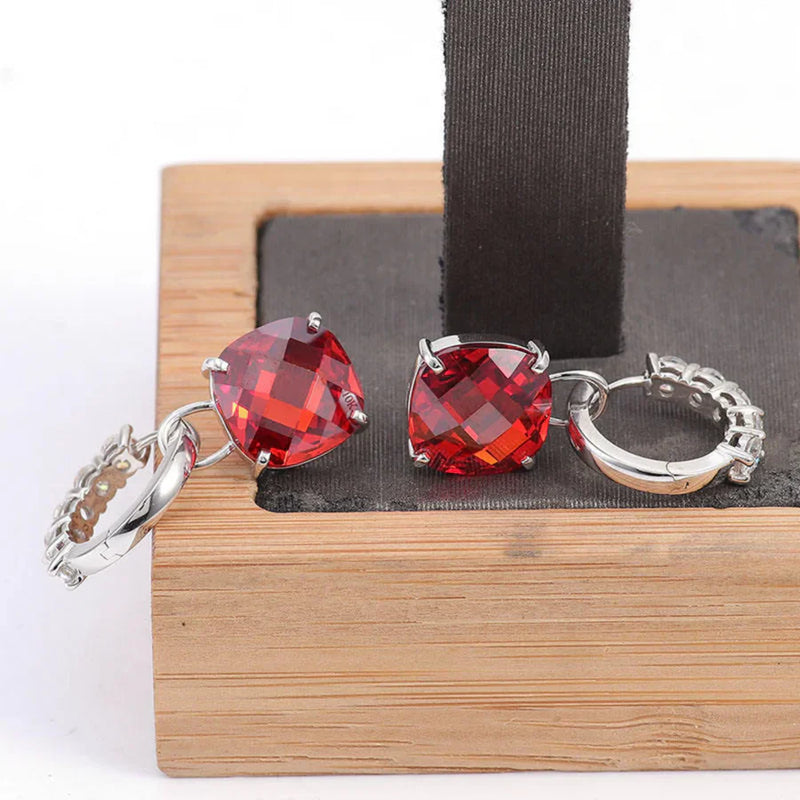 Ruby & Diamond Stud Earrings