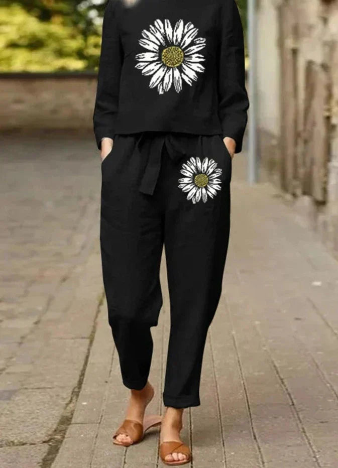 CD | Set relaxat și elegant de top și pantaloni