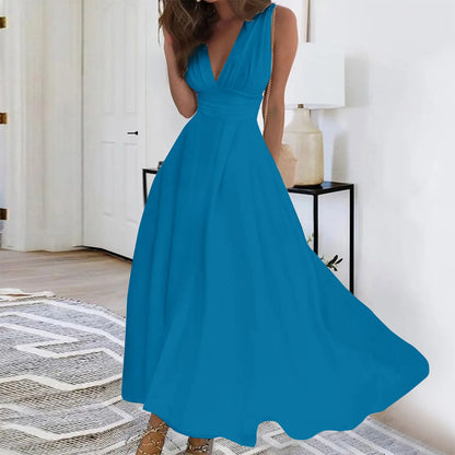 CD | Femei Casual rochie Swing rochie o linie rochie florale moda Streetwear în aer liber Daily Data imprimare fără mâneci V gât rochie