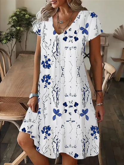 CD | Femei Casual vrac se potrivesc cu mânecă scurtă rochie T-Shirt stil Mini rochii de vară Casual vrac rochie Vestidos