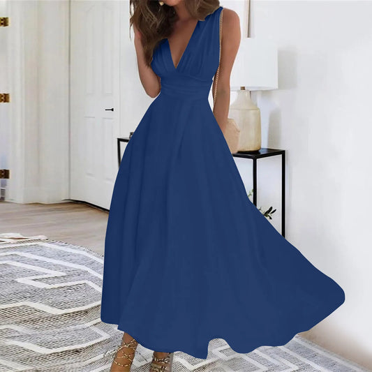 CD | Femei Casual rochie Swing rochie o linie rochie florale moda Streetwear în aer liber Daily Data imprimare fără mâneci V gât rochie