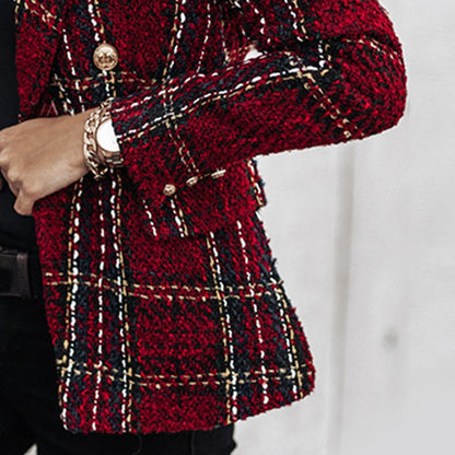 CD | Blazer elegant în carouri pentru femei