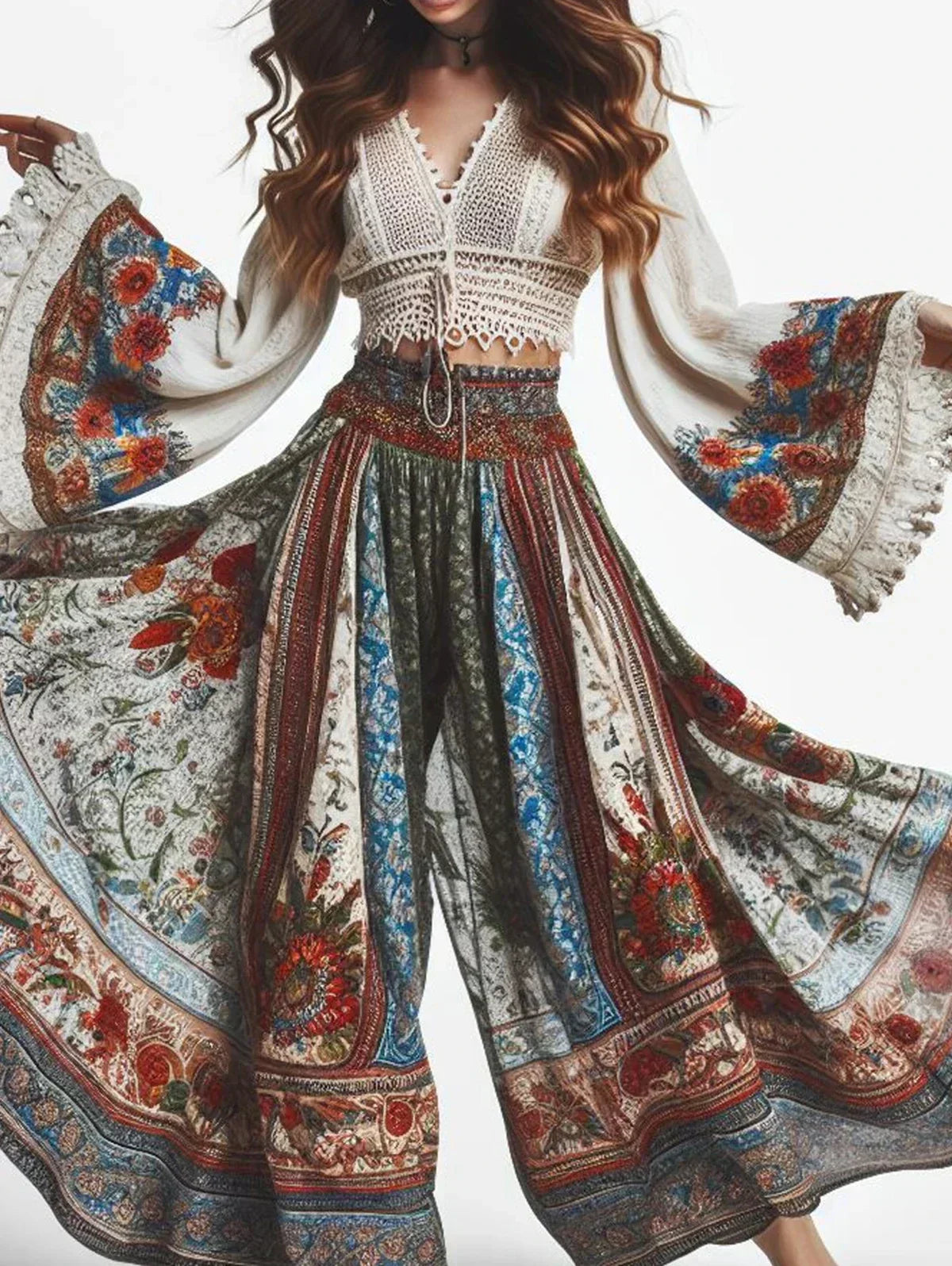 CD | Pantaloni boho eleganți pentru femei