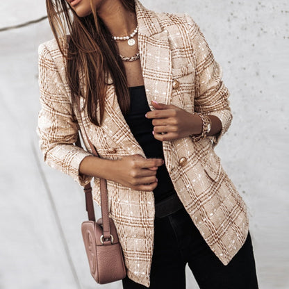CD | Blazer elegant în carouri pentru femei