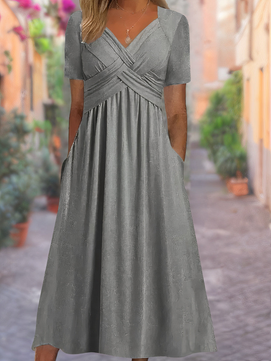 CD | Rochie midi cu buzunare laterale