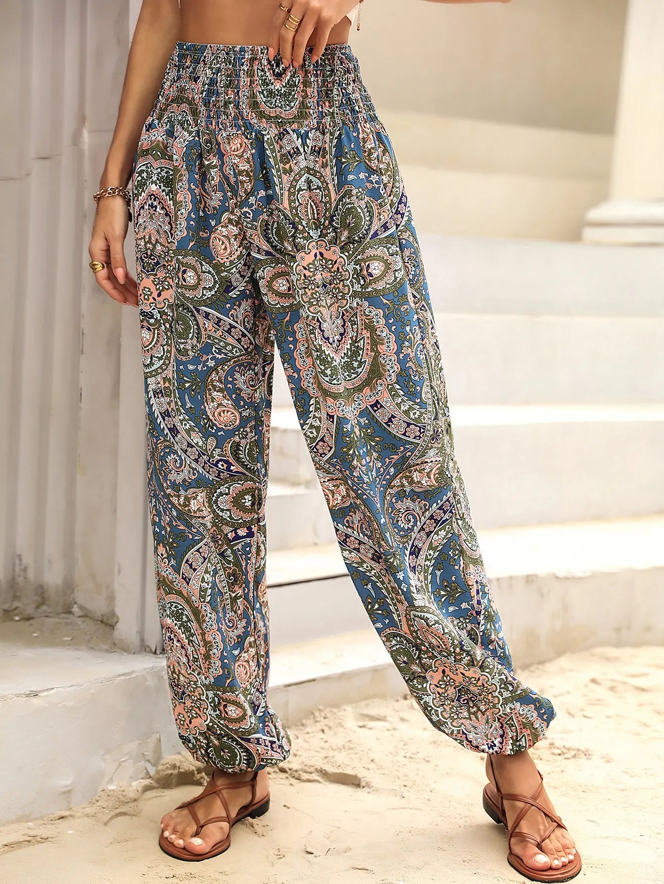 CD | Pantaloni casual cu imprimeu