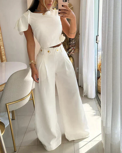 CD | Set din două piese - tricou fără mâneci și pantaloni largi