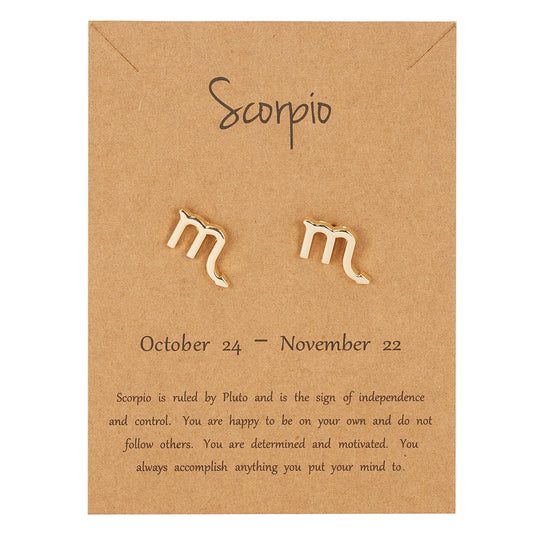 Scorpio Zodiac Earrings