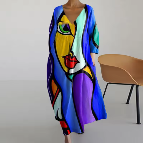 CD | Rochie maxi imprimată