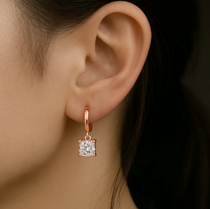 Nadine Square Drop Earrings