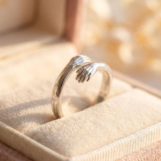 Silver Adjustable Hug Ring