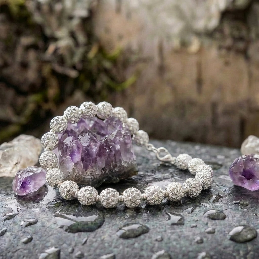 Silver Hollow Lantern Ball Charm Bracelet