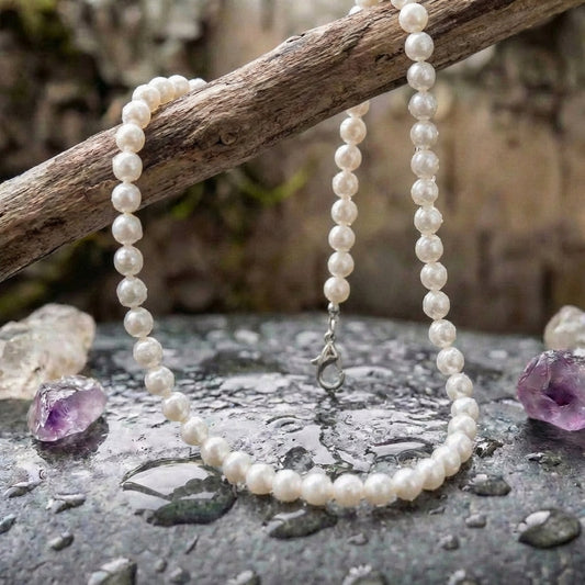 Silver Pearl Necklace