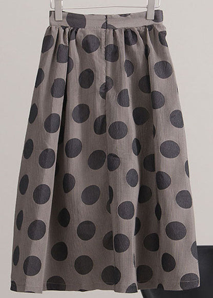 Simple Drawstring Print Warm Fleece Skirts Winter