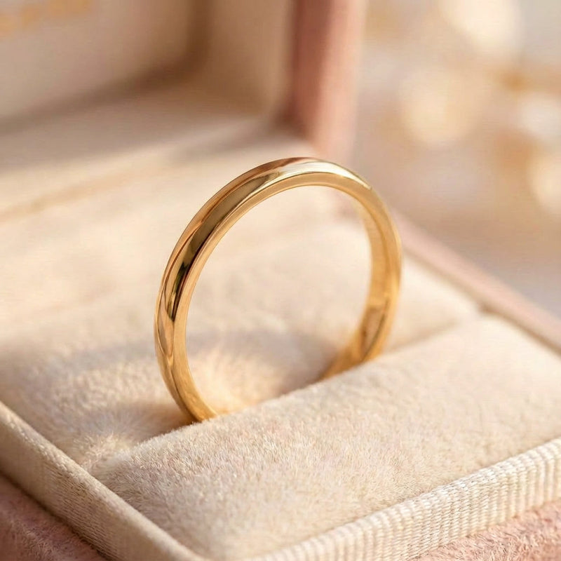 Simple Ring Made Of Gold And Silver