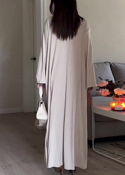 Slim Fit Grey Turtleneck Cardigans and Long Dress Two Piece Set Fall