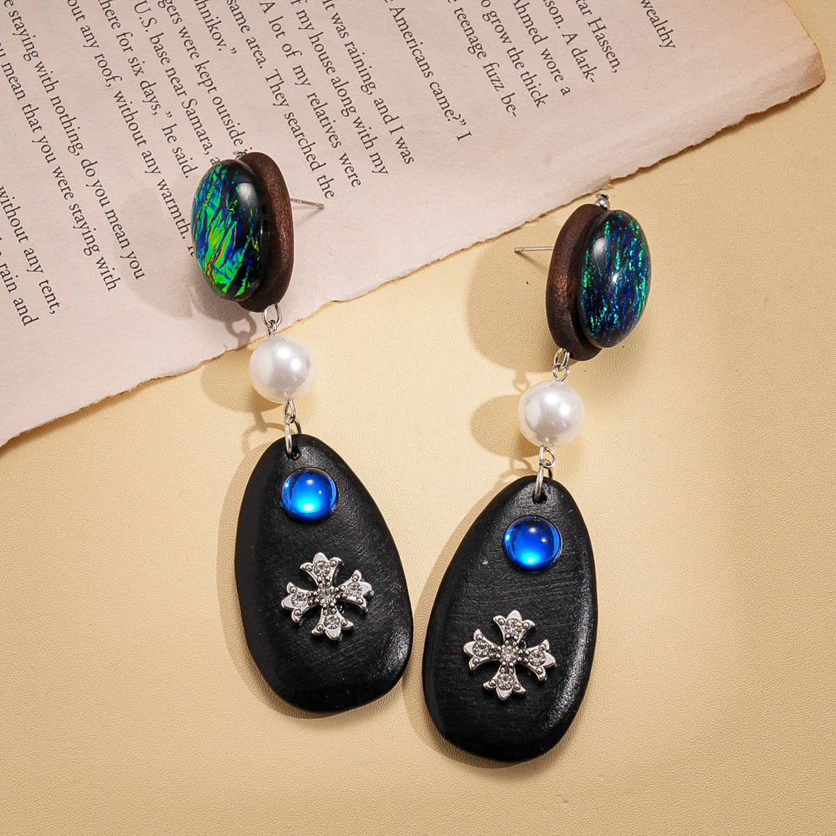 Statement Black Pearl Earrings