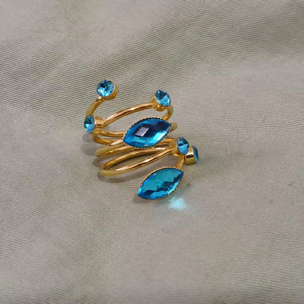 Statement Blue Topaz Ring