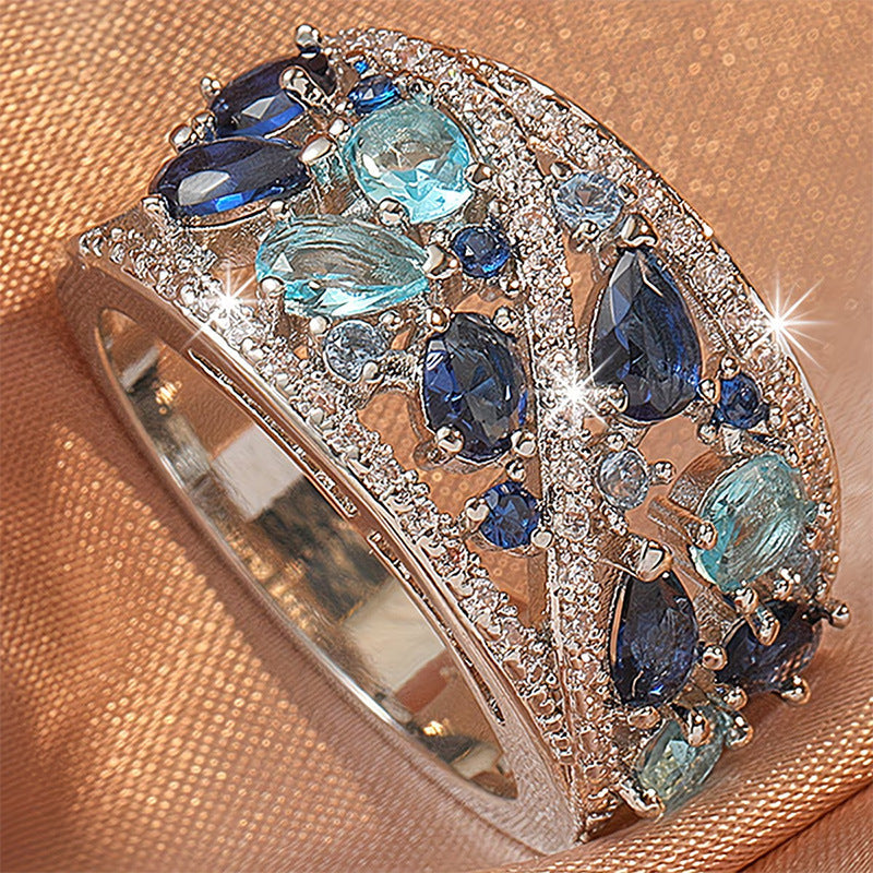Statement Blue Topaz Ring