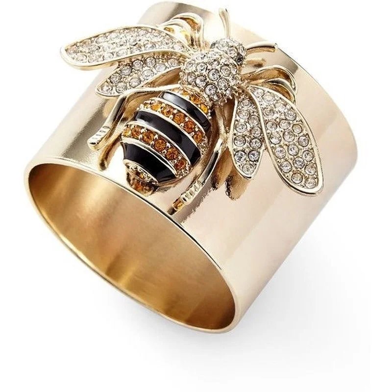 Statement Crystal Bee Ring