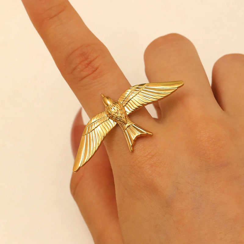 Statement Gold Bird Ring