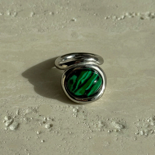 Statement Malachite Ring