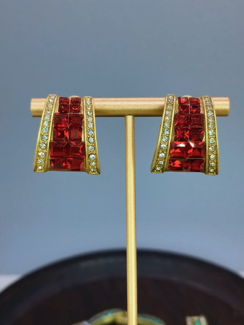 Statement Ruby Earrings