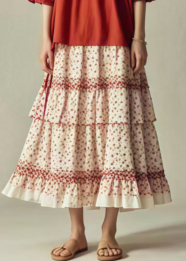 Style Red Turtle Neck Patchwork Cotton a Line Dresses Summer