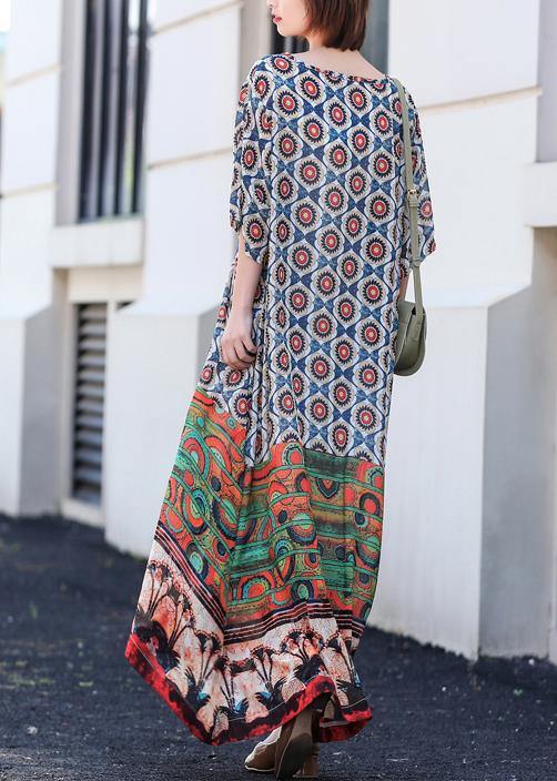 Style V Neck Dress Sleeve Print Traveling Dress