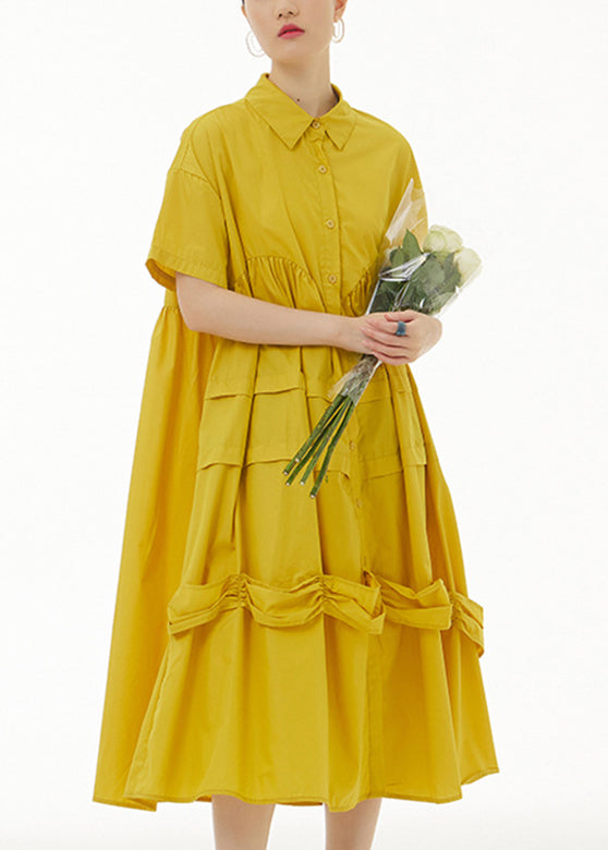 Style Yellow Patchwork Maxi Dresses Summer