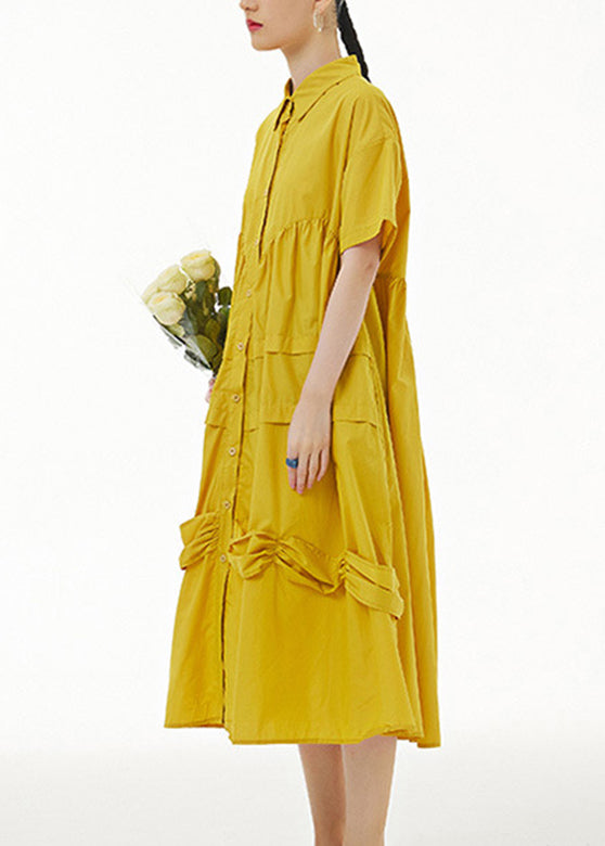 Style Yellow Patchwork Maxi Dresses Summer