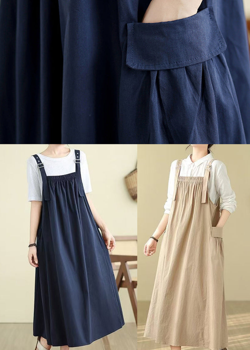 Stylish Navy Exra Large Hem Loose Cami Dress Summer
