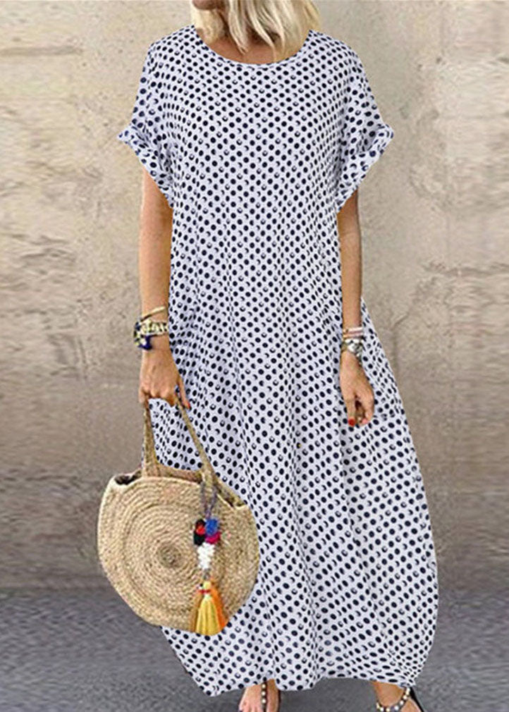 Summer Red Flower Print Short Sleeve Dress
