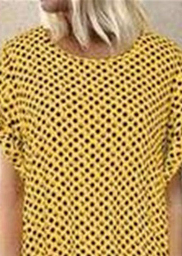 Summer Green Flowers Print Short Sleeve Dress