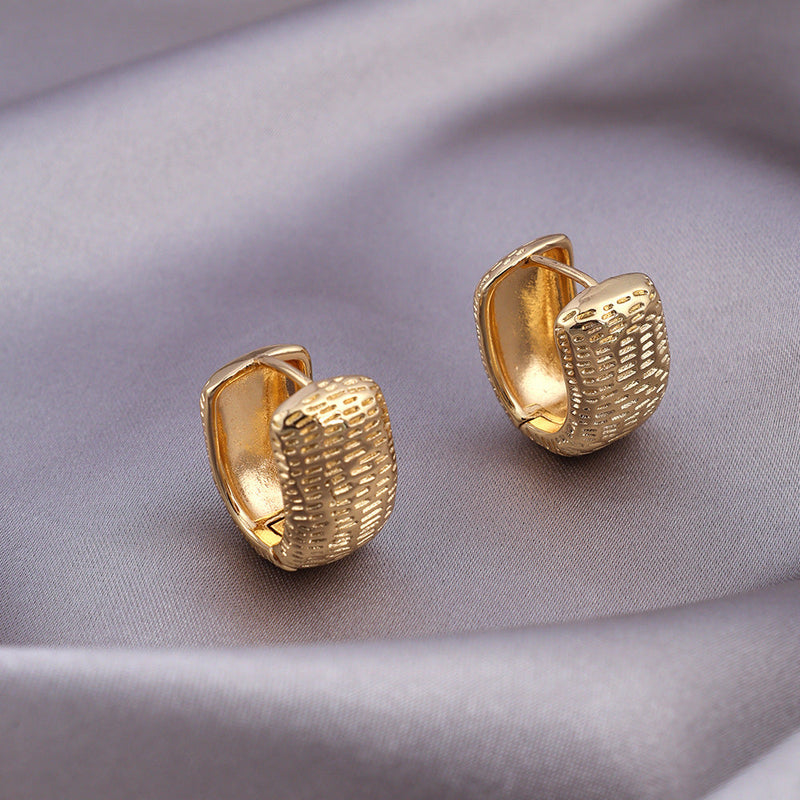 Textured Gold Earrings