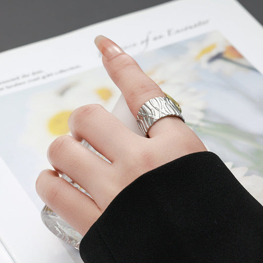 Textured Silver Ring